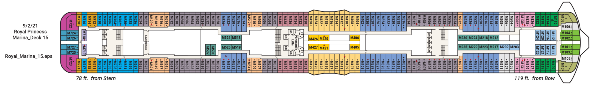 Deck 15 - Marina plan